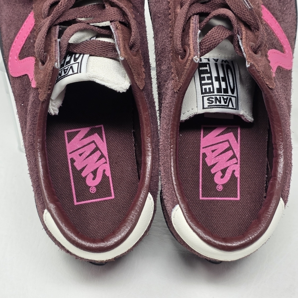 Vans Sport Low Burgundy Brown Pink VF 508357 Mens Size 7 Womens 8.5 Leather New - Picture 9 of 10